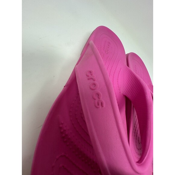 Crocs‎ Iconic Comfort Hot Pink Thong Flip Flops Women’s sz 8 - Picture 4 of 7